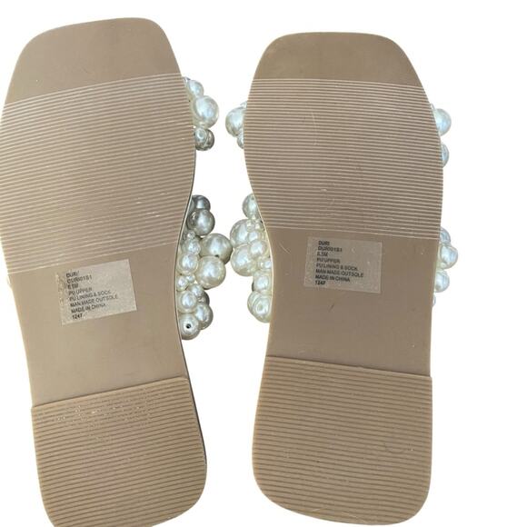 Steve Madden NWOB Duri Pearl Rhinestone Embellished Wedding Bridal Sandals 8.5 - Picture 9 of 10
